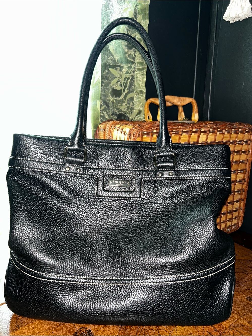 Kate Spade New York Blakely Andover Black Pebbled Leather Tote Bag